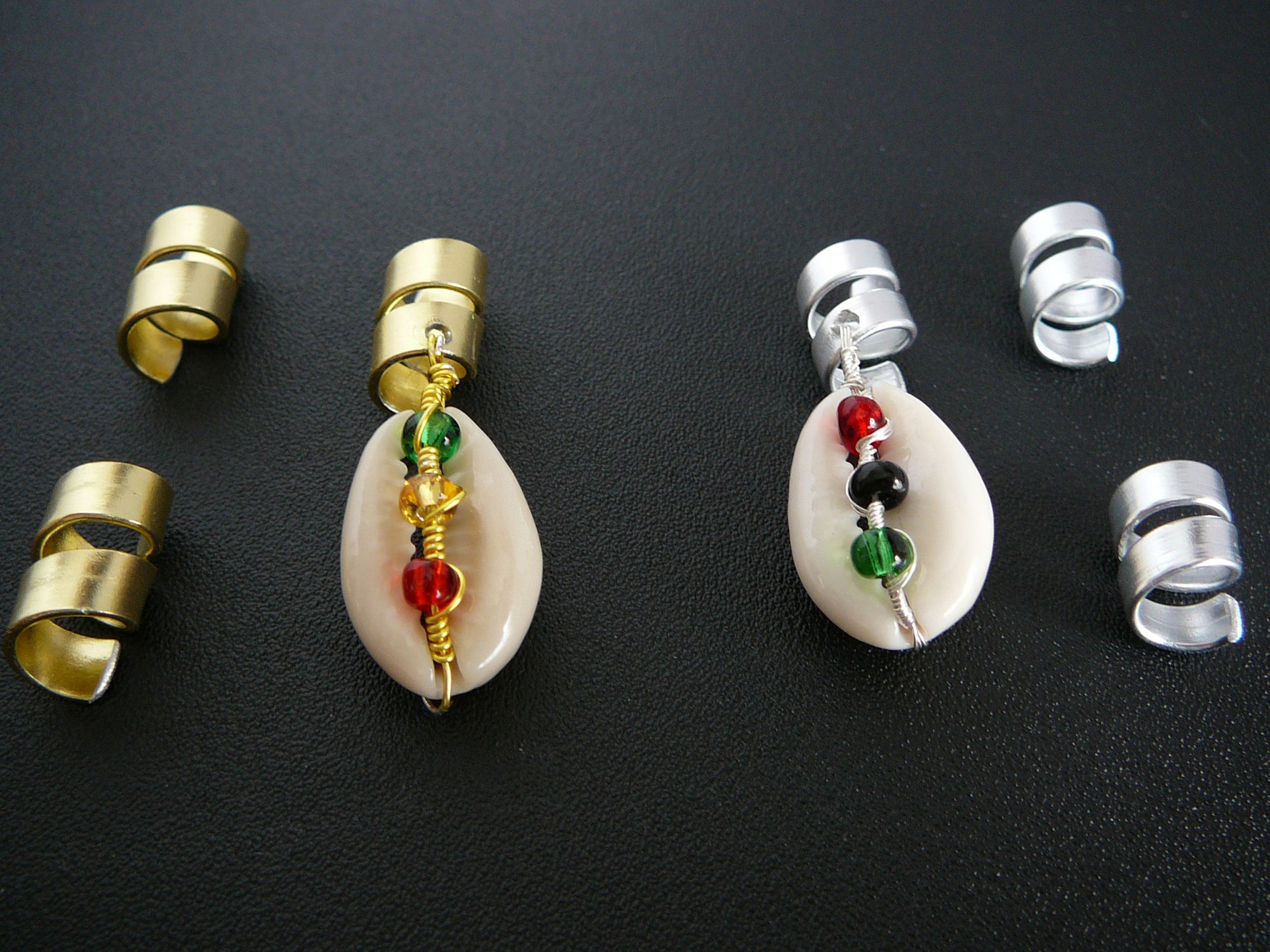 Mini Coil w/Cowrie + Beads
