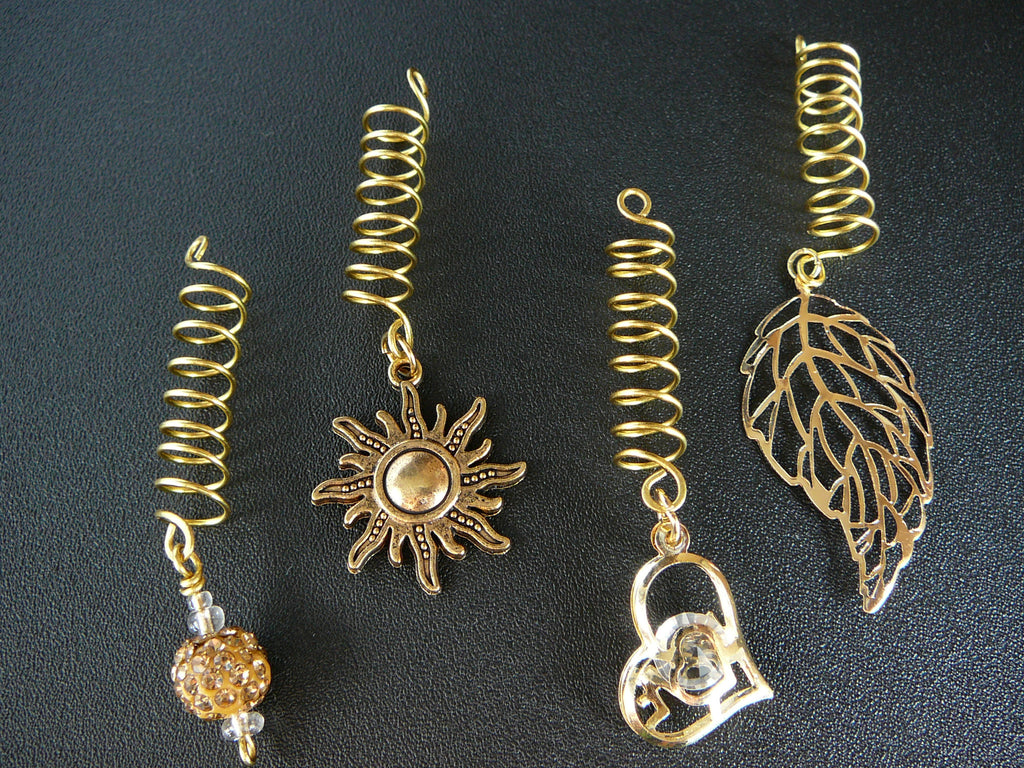 * Wire Coil Loc Sleeve Gold w/charm