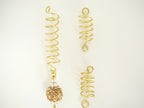 * Wire Coil Loc Sleeve Gold w/charm