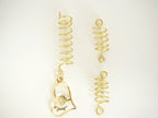 * Wire Coil Loc Sleeve Gold w/charm