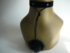 Velvet w/fur pom pom