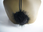 Velvet w/fur pom pom