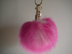 Faux Fur w/charm Pink