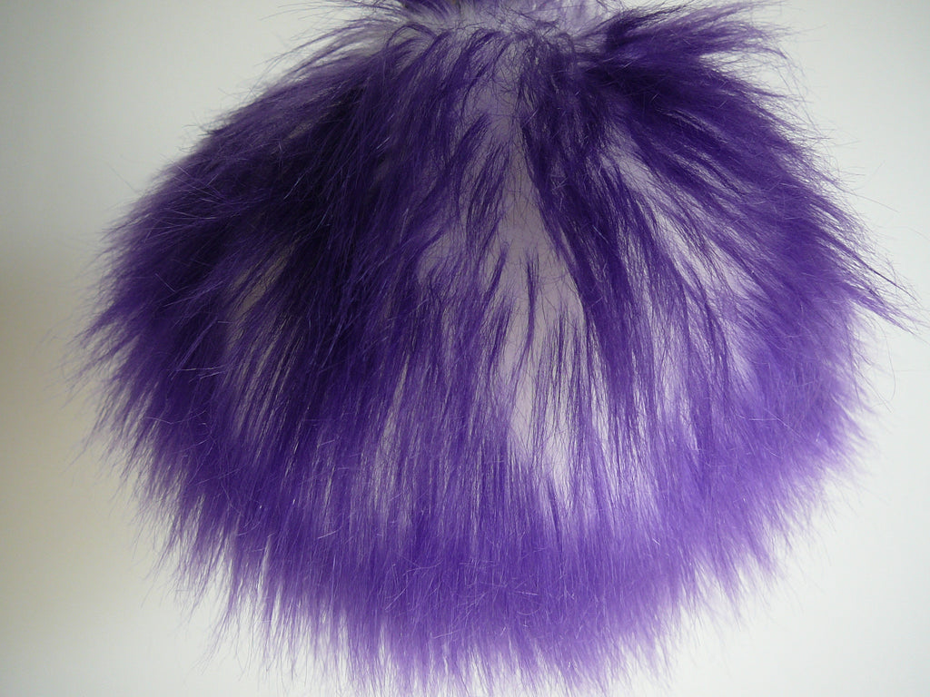 Faux Fur w/Charm Purple