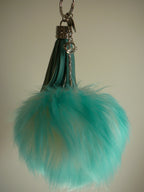 Faux Fur w/Charm Turquiose
