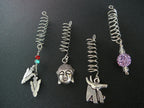 Wire Coil Loc Sleeve Silver w/charm