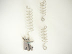 Wire Coil Loc Sleeve Silver w/charm