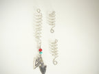 Wire Coil Loc Sleeve Silver w/charm