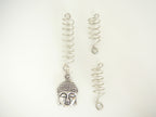 Wire Coil Loc Sleeve Silver w/charm