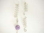 Wire Coil Loc Sleeve Silver w/charm